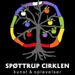 Spøttrup Cirklen Logo. Kunstnerisk træ med æbler. Foto: Spøttrup Cirklen